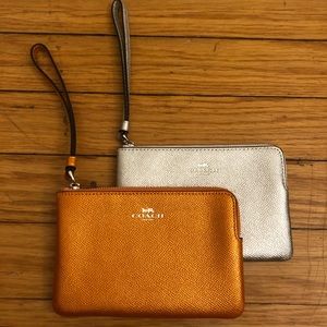 BUNDLE Coach 4”x6” wristlets (2)
